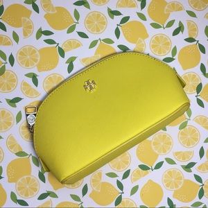 Tory Burch textures leather Cosmetics bag makeup